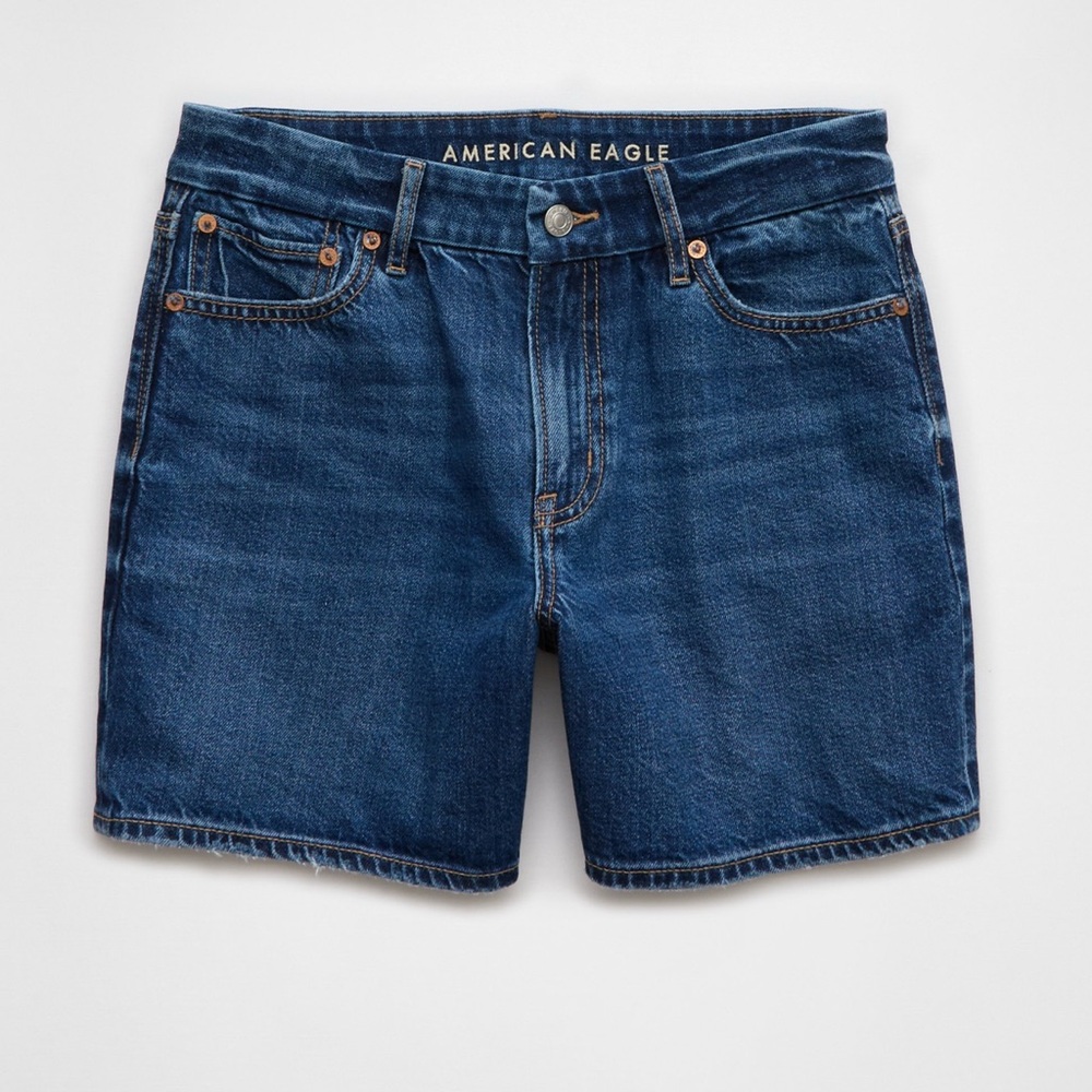 American Eagle 6” Strigid Curvy Super High-Waisted Relaxed Denim Short
